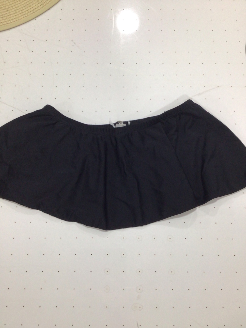 Women's Black Swim Coverup Skirt with Elastic Waist